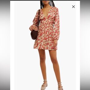 Free People Keep You Long Sleeve Cotton Minidress, L